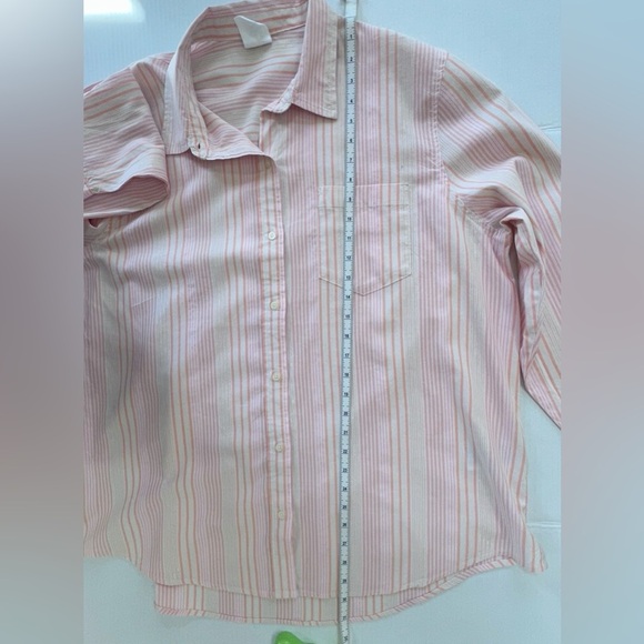 Gap easy stripe shirt. Color multi pink stripe. Size XL in excellent con… - Picture 11 of 14